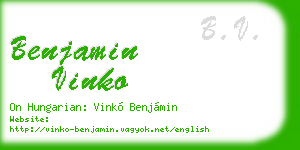 benjamin vinko business card